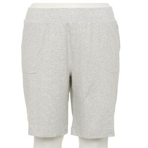 Tek Gear on the go 2X light heather gray French terry bermuda midrise